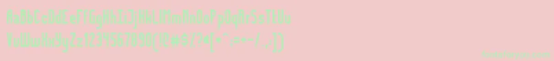 FidelityNormal-Schriftart – Grüne Schriften auf rosa Hintergrund