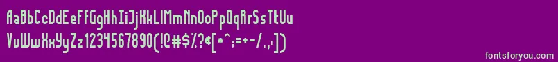 Шрифт FidelityNormal – зелёные шрифты на фиолетовом фоне