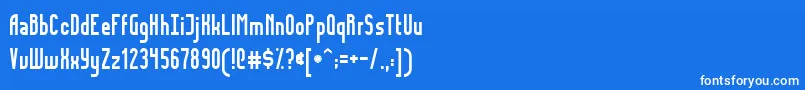 フォントFidelityNormal – 青い背景に白い文字