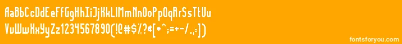 フォントFidelityNormal – オレンジの背景に白い文字