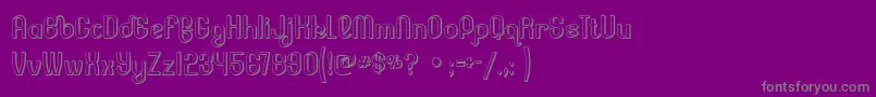 フォントLessercs – 紫の背景に灰色の文字