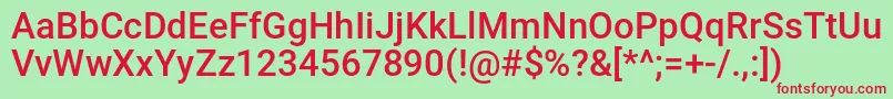 Mlurmlry Font – Red Fonts on Green Background