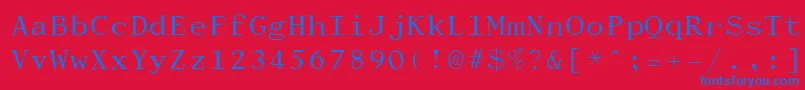 Dactylog Font – Blue Fonts on Red Background