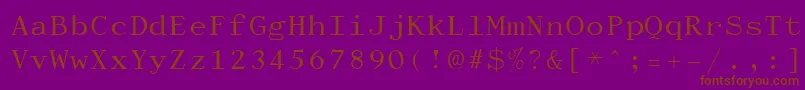 Dactylog Font – Brown Fonts on Purple Background