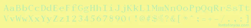 Dactylog Font – Green Fonts on Yellow Background