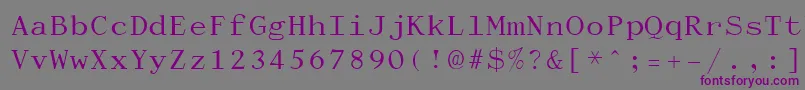 Dactylog Font – Purple Fonts on Gray Background