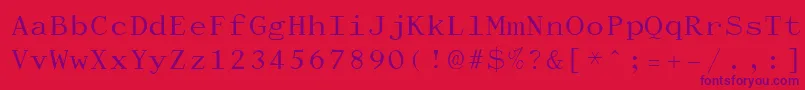 Dactylog Font – Purple Fonts on Red Background