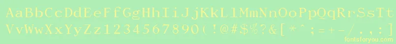 Dactylog Font – Yellow Fonts on Green Background