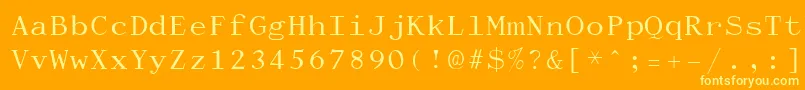 Dactylog Font – Yellow Fonts on Orange Background