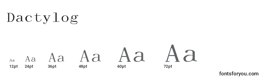 Dactylog Font Sizes