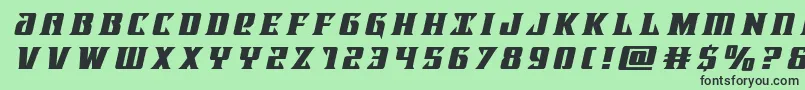 Lifeforcetitleital Font – Black Fonts on Green Background