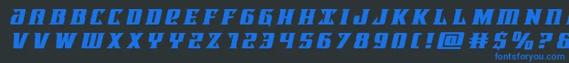 Lifeforcetitleital Font – Blue Fonts on Black Background