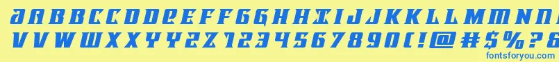 Lifeforcetitleital Font – Blue Fonts on Yellow Background