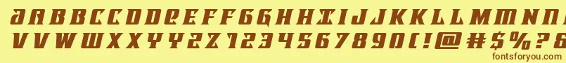 Lifeforcetitleital Font – Brown Fonts on Yellow Background