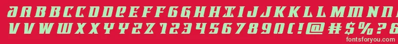 Lifeforcetitleital Font – Green Fonts on Red Background