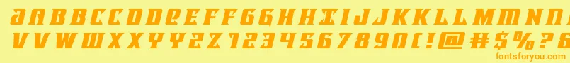 Lifeforcetitleital Font – Orange Fonts on Yellow Background