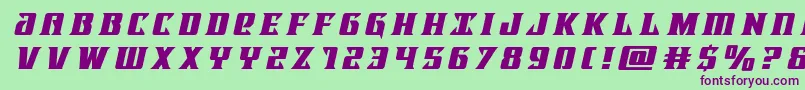 Lifeforcetitleital Font – Purple Fonts on Green Background