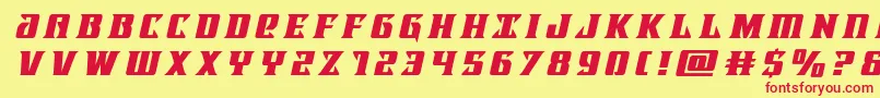 Lifeforcetitleital Font – Red Fonts on Yellow Background