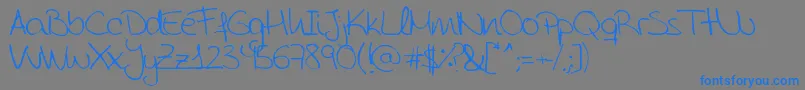 AidaGarmoScrapRounded Font – Blue Fonts on Gray Background