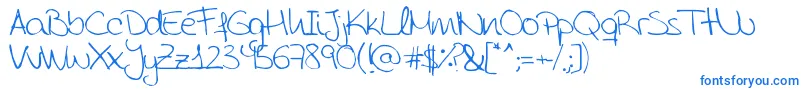 AidaGarmoScrapRounded Font – Blue Fonts on White Background