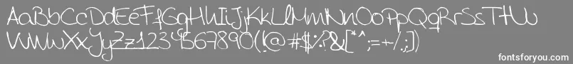 AidaGarmoScrapRounded Font – White Fonts on Gray Background