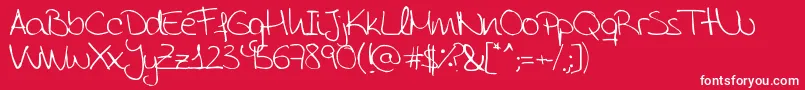 AidaGarmoScrapRounded Font – White Fonts on Red Background