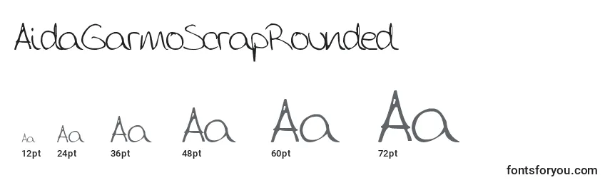 AidaGarmoScrapRounded Font Sizes