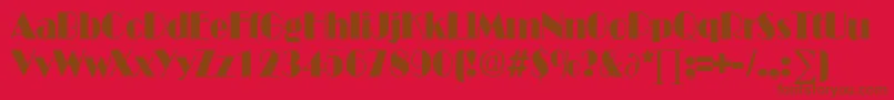 fuente BroadwaycondensedDb – Fuentes Marrones Sobre Fondo Rojo