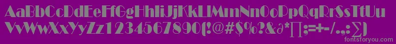 BroadwaycondensedDb Font – Gray Fonts on Purple Background