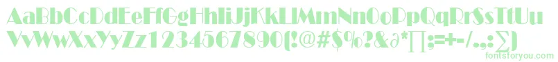 BroadwaycondensedDb Font – Green Fonts on White Background