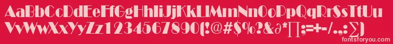 Шрифт BroadwaycondensedDb – розовые шрифты на красном фоне