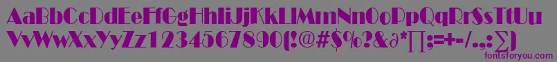 BroadwaycondensedDb Font – Purple Fonts on Gray Background