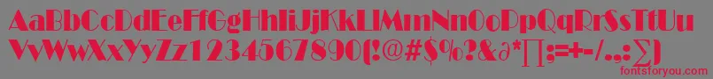 BroadwaycondensedDb Font – Red Fonts on Gray Background