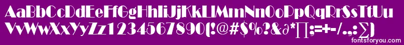BroadwaycondensedDb Font – White Fonts on Purple Background