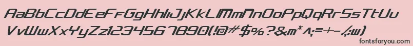 Police ConcielianCondensed – polices noires sur fond rose