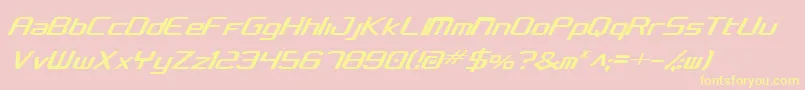Шрифт ConcielianCondensed – жёлтые шрифты на розовом фоне
