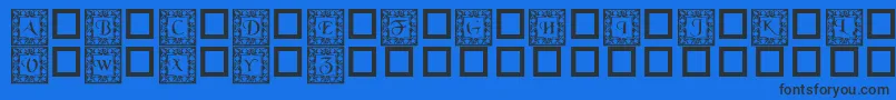 Dlfillegreecaps Font – Black Fonts on Blue Background