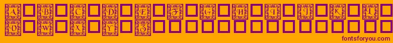 Dlfillegreecaps Font – Purple Fonts on Orange Background