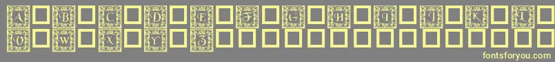 Dlfillegreecaps Font – Yellow Fonts on Gray Background