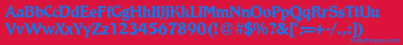 R790RomanBold Font – Blue Fonts on Red Background