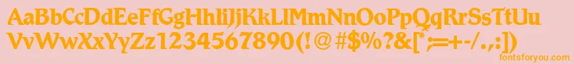 R790RomanBold Font – Orange Fonts on Pink Background
