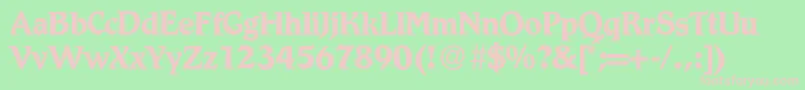 R790RomanBold Font – Pink Fonts on Green Background