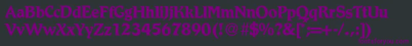 R790RomanBold Font – Purple Fonts on Black Background