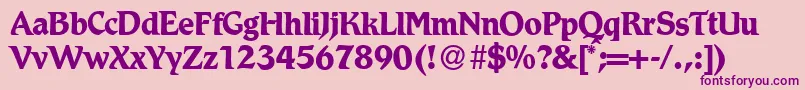 R790RomanBold Font – Purple Fonts on Pink Background