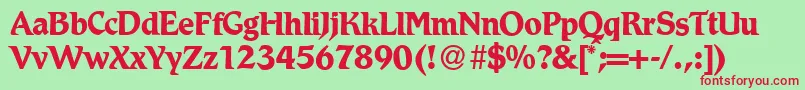 R790RomanBold Font – Red Fonts on Green Background