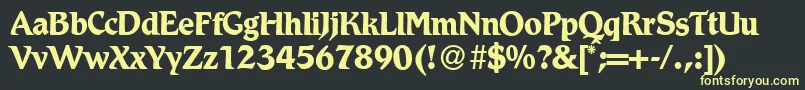 R790RomanBold Font – Yellow Fonts on Black Background