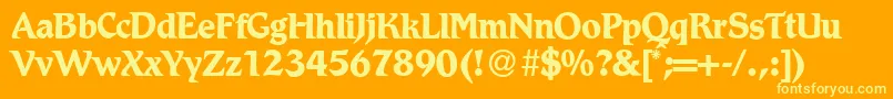 R790RomanBold Font – Yellow Fonts on Orange Background