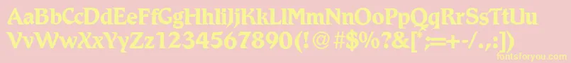 R790RomanBold Font – Yellow Fonts on Pink Background