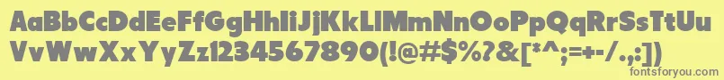 フォントTonduBeta – 黄色の背景に灰色の文字