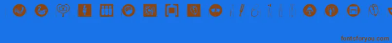 Healthcaresymbols Font – Brown Fonts on Blue Background